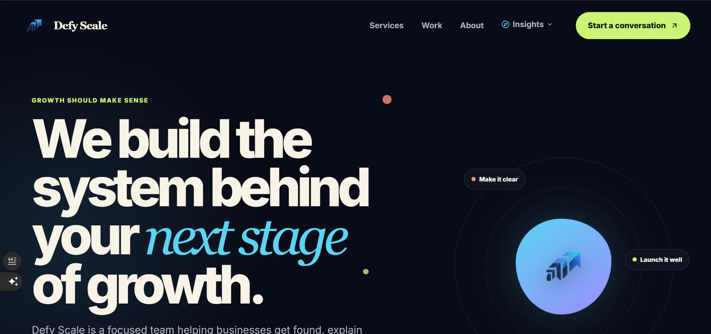 DefyScale interface preview